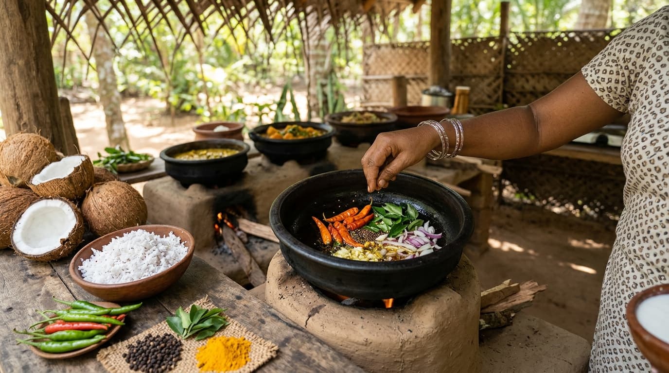 A traditional clay pot used for Sri Lankan cooking
