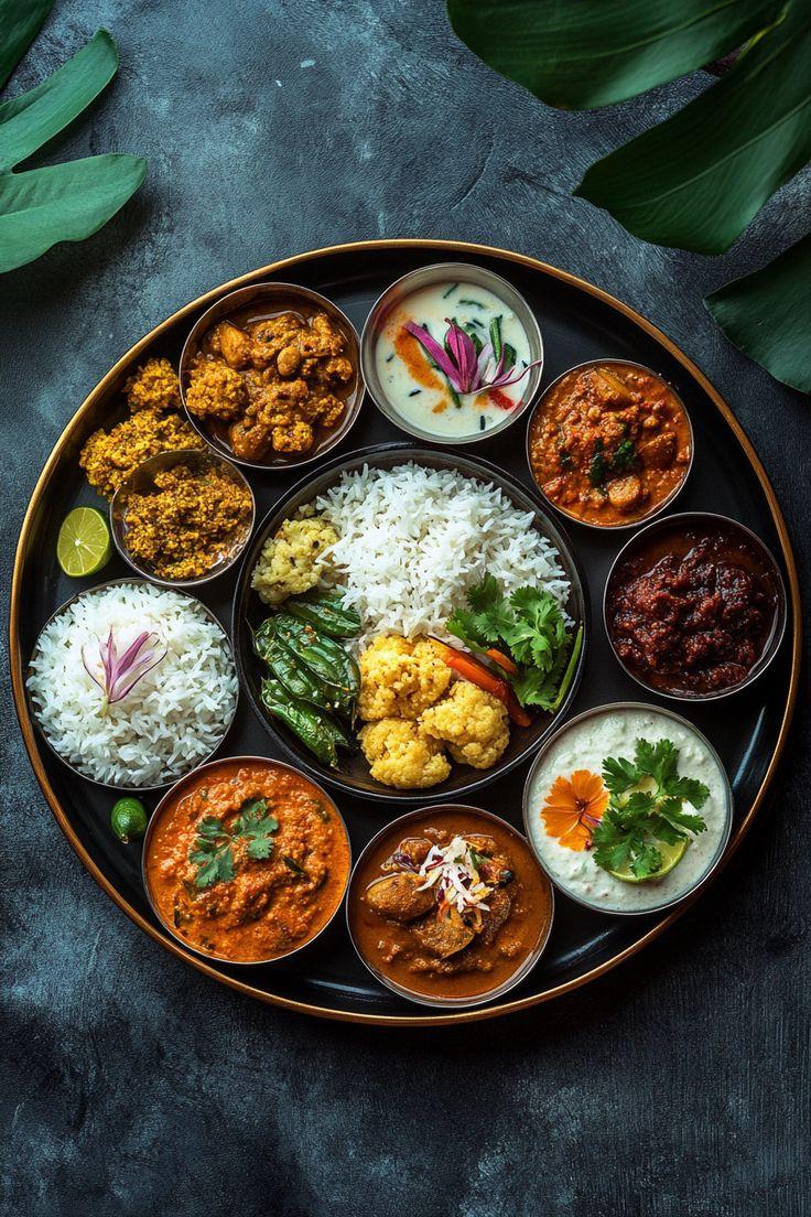 Colorful prepared dishes