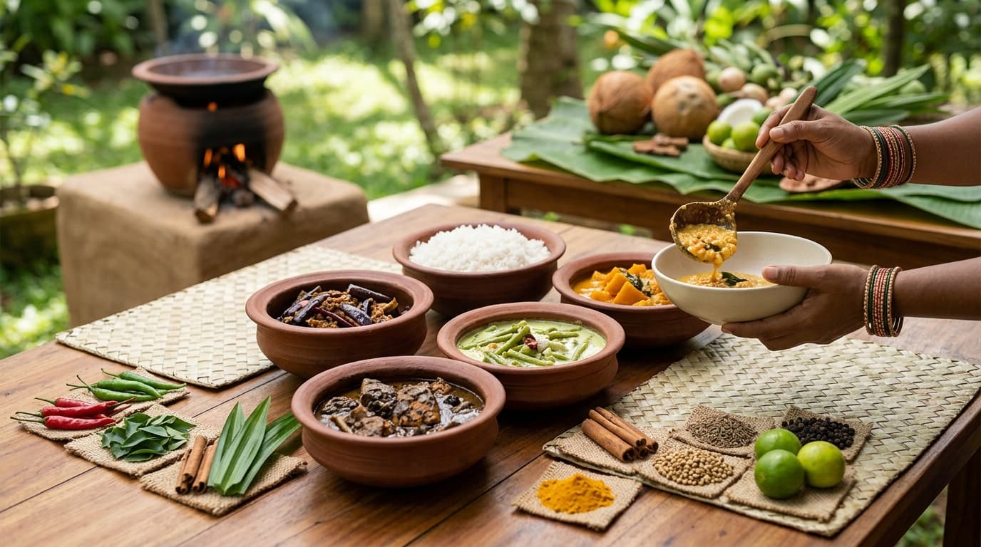 A bowl of Sri Lankan vegetable curry